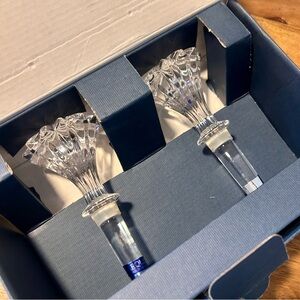 Marquis Waterford Brookside Crystal Wine Bottle Stoppers 5” Set of 2